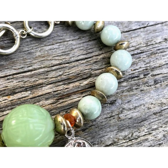 Vintage Asian Style Bracelet Sterling Charms Beads - Picture 5 of 7